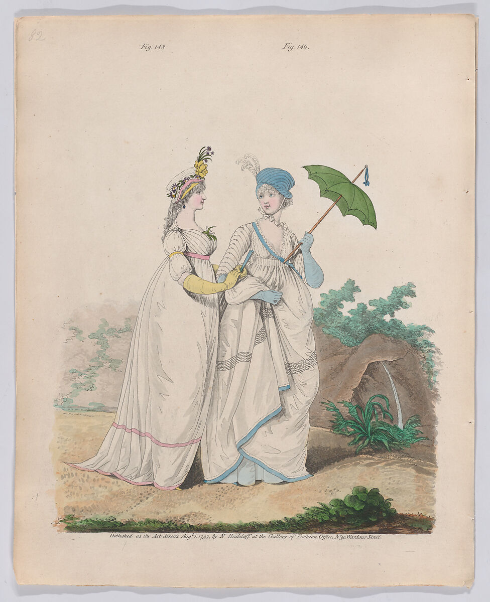 Gallery of Fashion, vol. IV: April 1 1797 - March 1 1798, Nicolaus Heideloff (German, Stuttgart 1761–1837 The Hague), Illustrations: etching and engraving (hand colored)
