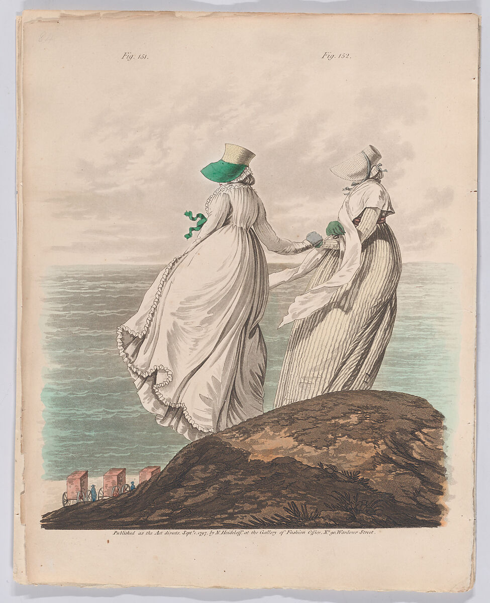 Gallery of Fashion, vol. IV: April 1 1797 - March 1 1798, Nicolaus Heideloff (German, Stuttgart 1761–1837 The Hague), Illustrations: etching and engraving (hand colored)