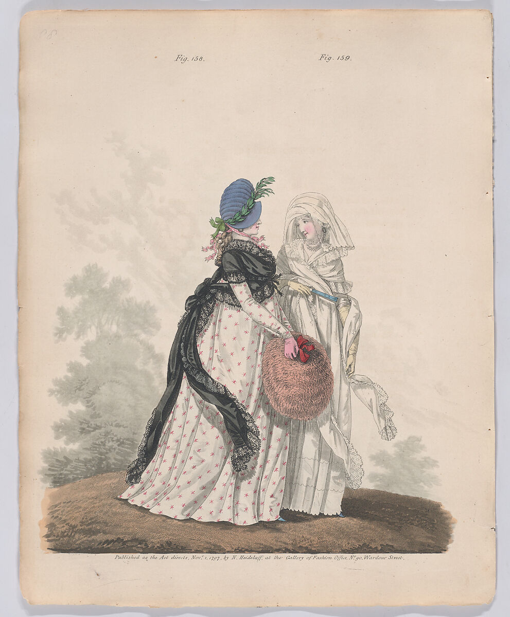 Gallery of Fashion, vol. IV: April 1 1797 - March 1 1798, Nicolaus Heideloff (German, Stuttgart 1761–1837 The Hague), Illustrations: etching and engraving (hand colored)