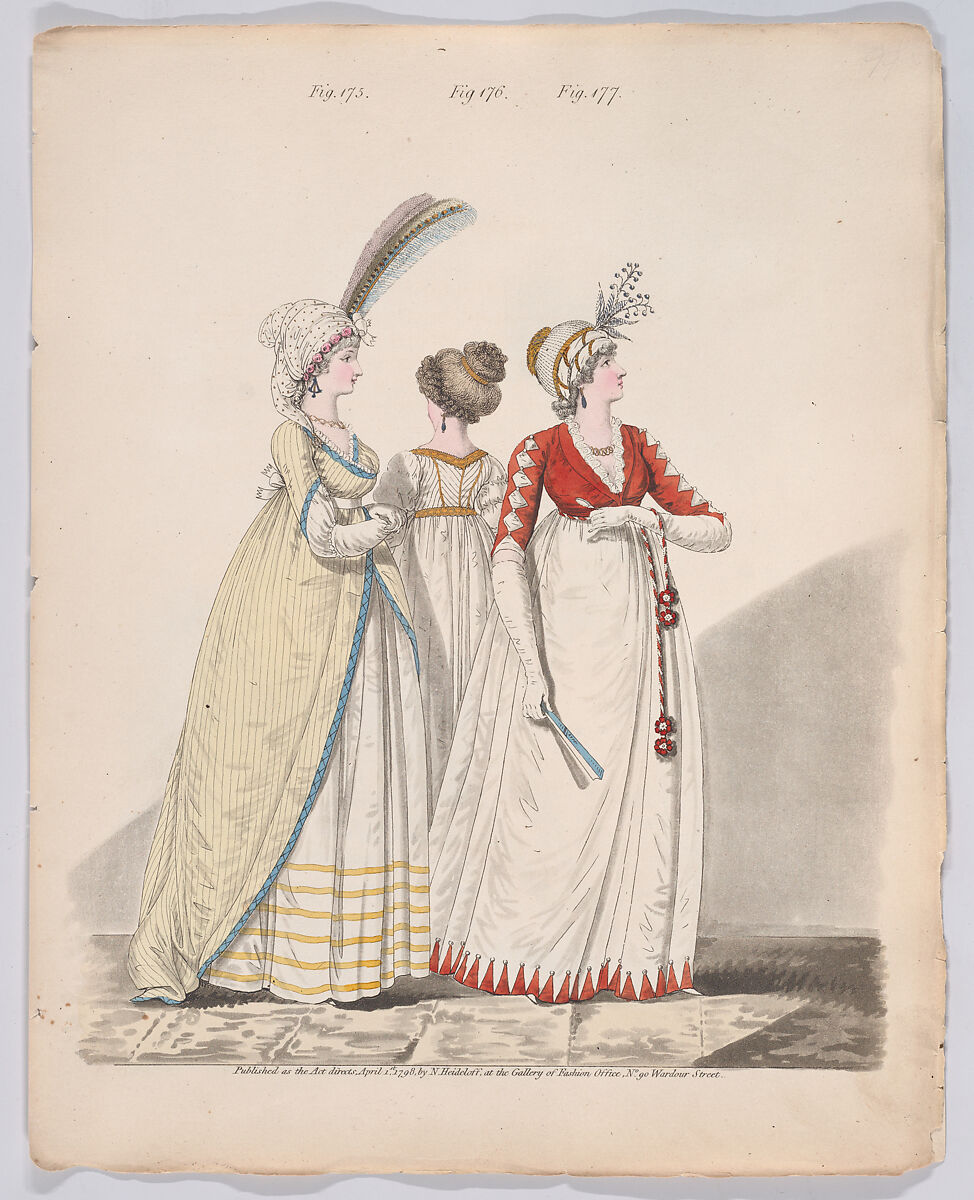 Gallery of Fashion, vol. V: April 1, 1798 - March 1 1799, Nicolaus Heideloff (German, Stuttgart 1761–1837 The Hague), Illustrations: etching and engraving (hand colored)