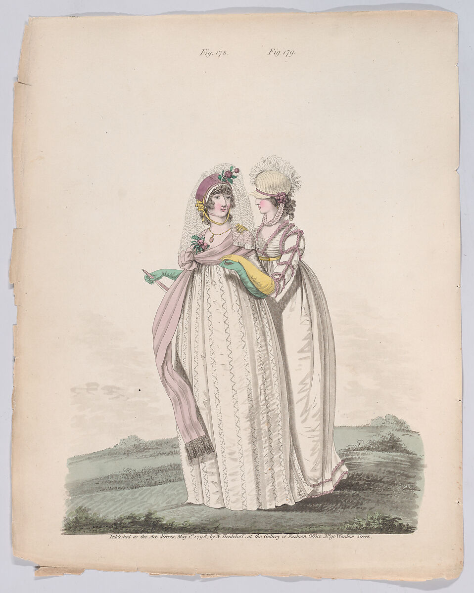 Gallery of Fashion, vol. V: April 1, 1798 - March 1 1799, Nicolaus Heideloff (German, Stuttgart 1761–1837 The Hague), Illustrations: etching and engraving (hand colored)