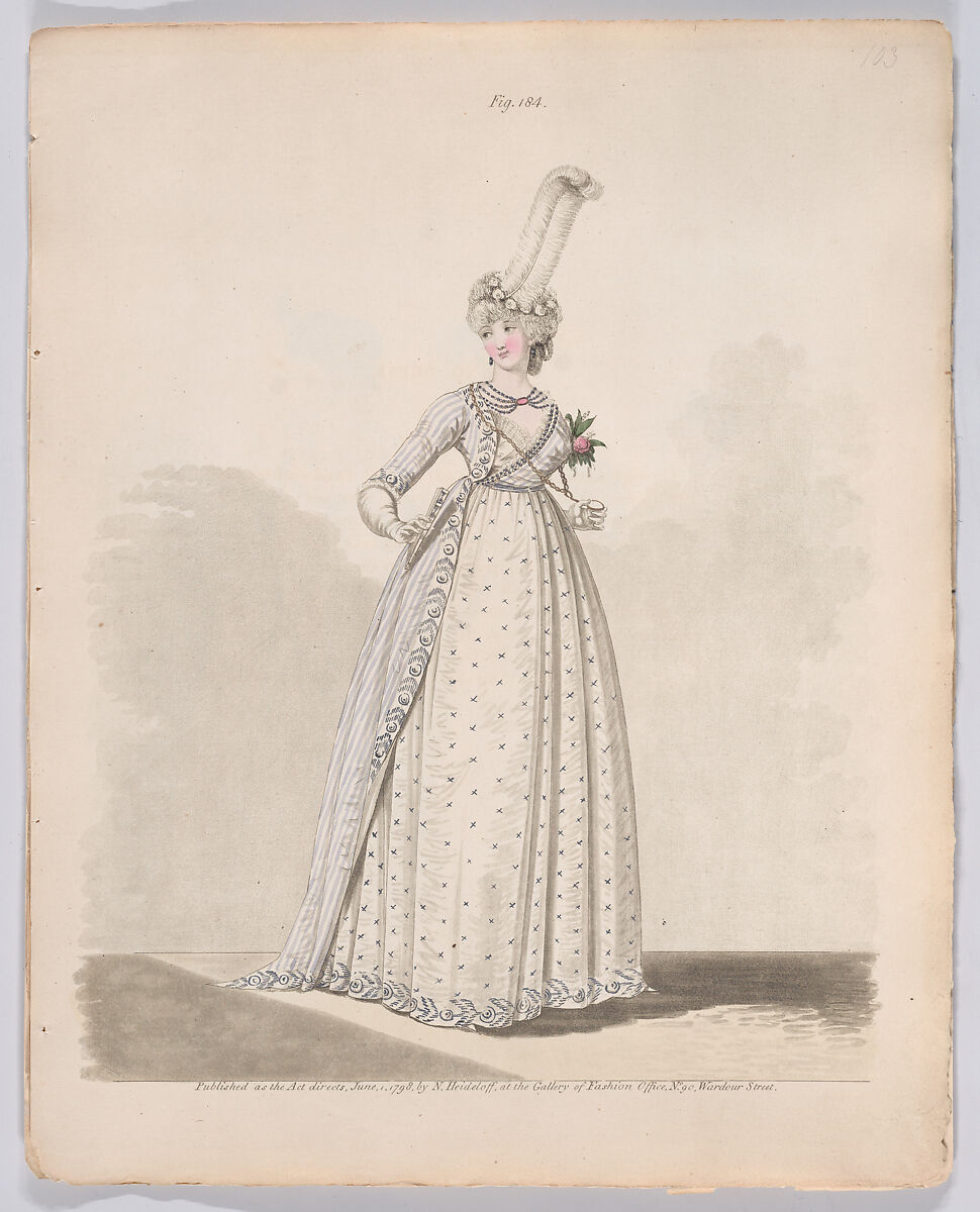 Gallery of Fashion, vol. V: April 1, 1798 - March 1 1799, Nicolaus Heideloff (German, Stuttgart 1761–1837 The Hague), Illustrations: etching and engraving (hand colored)