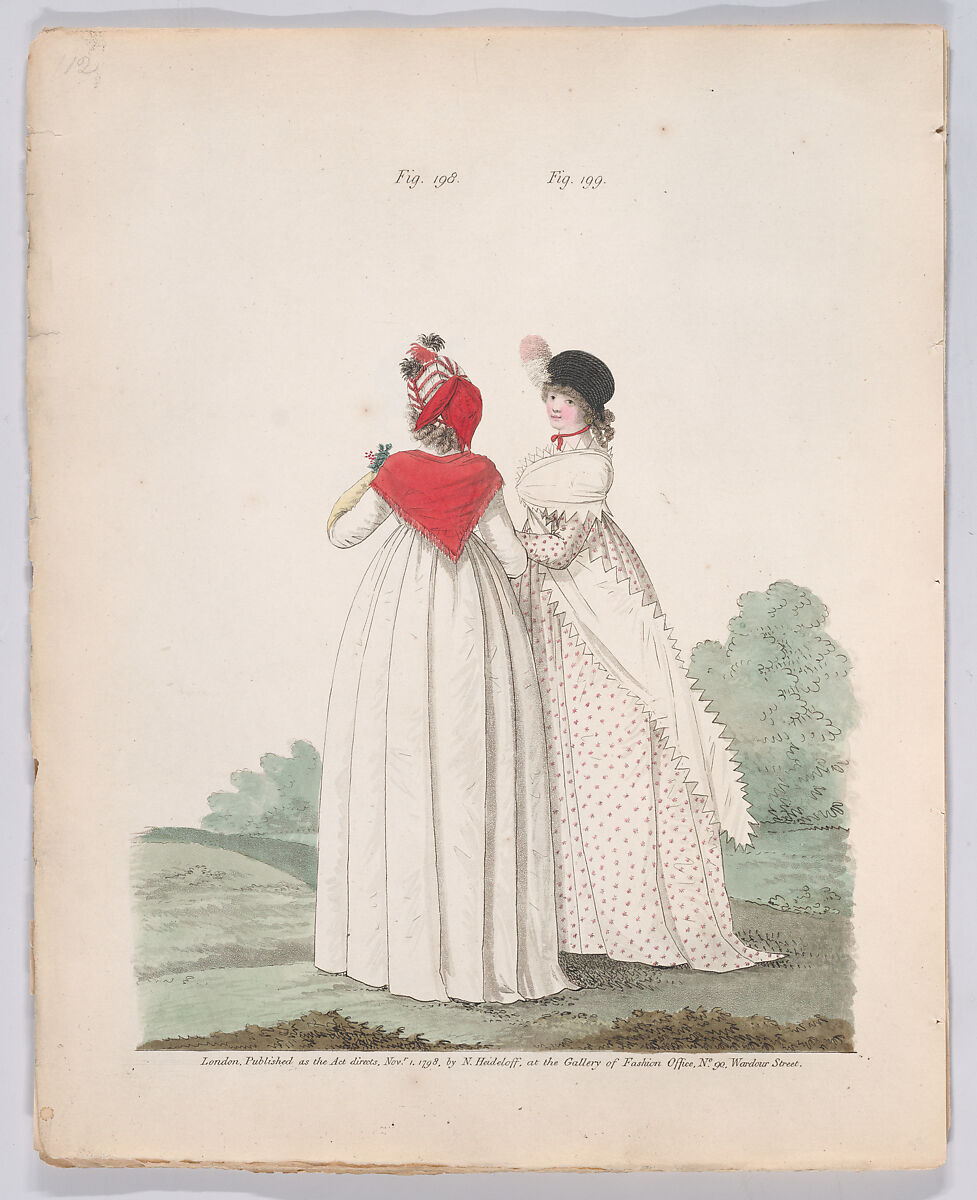 Gallery of Fashion, vol. V: April 1, 1798 - March 1 1799, Nicolaus Heideloff (German, Stuttgart 1761–1837 The Hague), Illustrations: etching and engraving (hand colored)