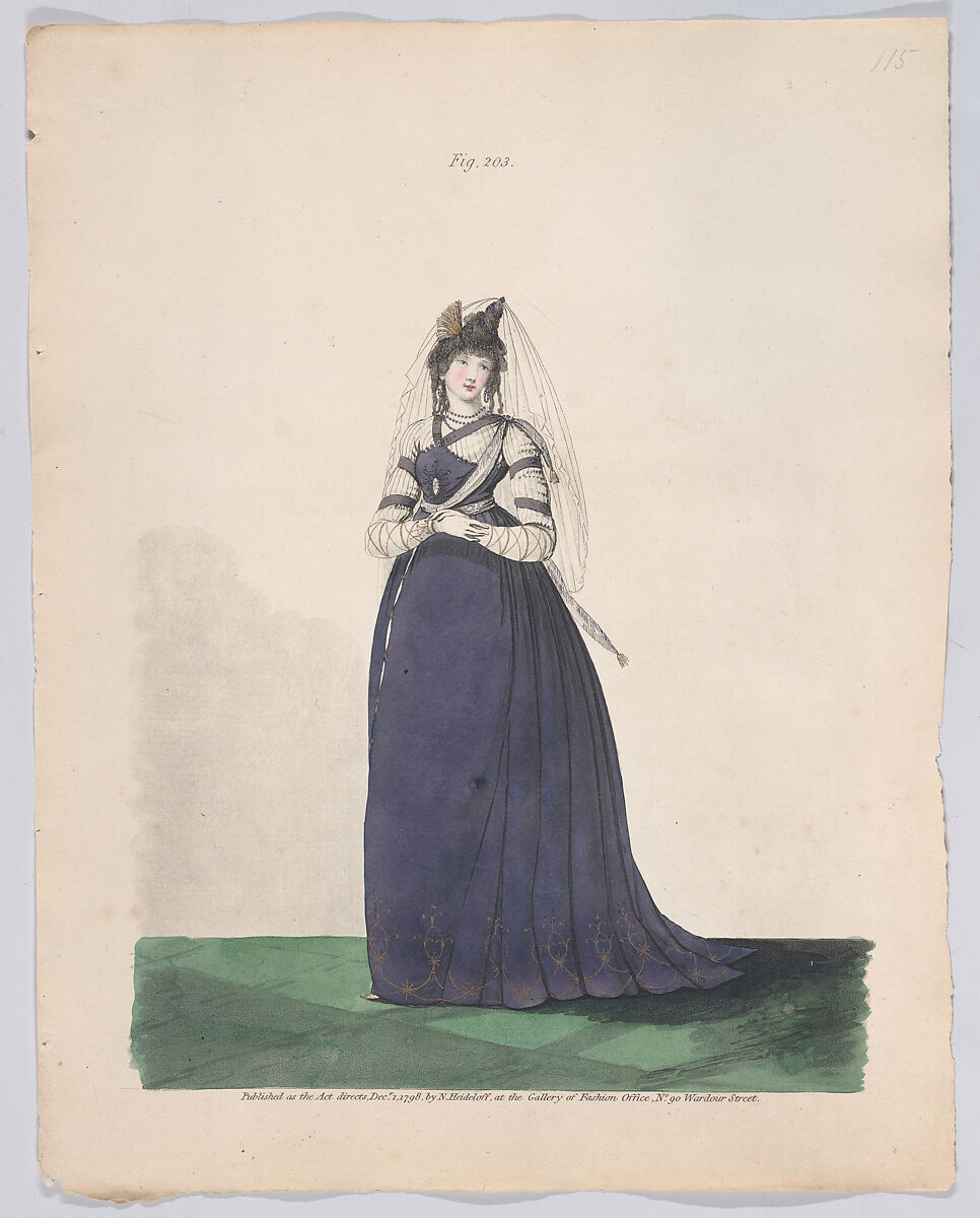 Gallery of Fashion, vol. V: April 1, 1798 - March 1 1799, Nicolaus Heideloff (German, Stuttgart 1761–1837 The Hague), Illustrations: etching and engraving (hand colored)