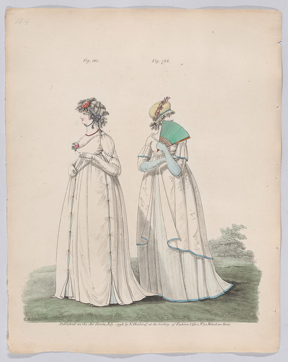 Gallery of Fashion, vol. V: April 1, 1798 - March 1 1799, Nicolaus Heideloff (German, Stuttgart 1761–1837 The Hague), Illustrations: etching and engraving (hand colored)