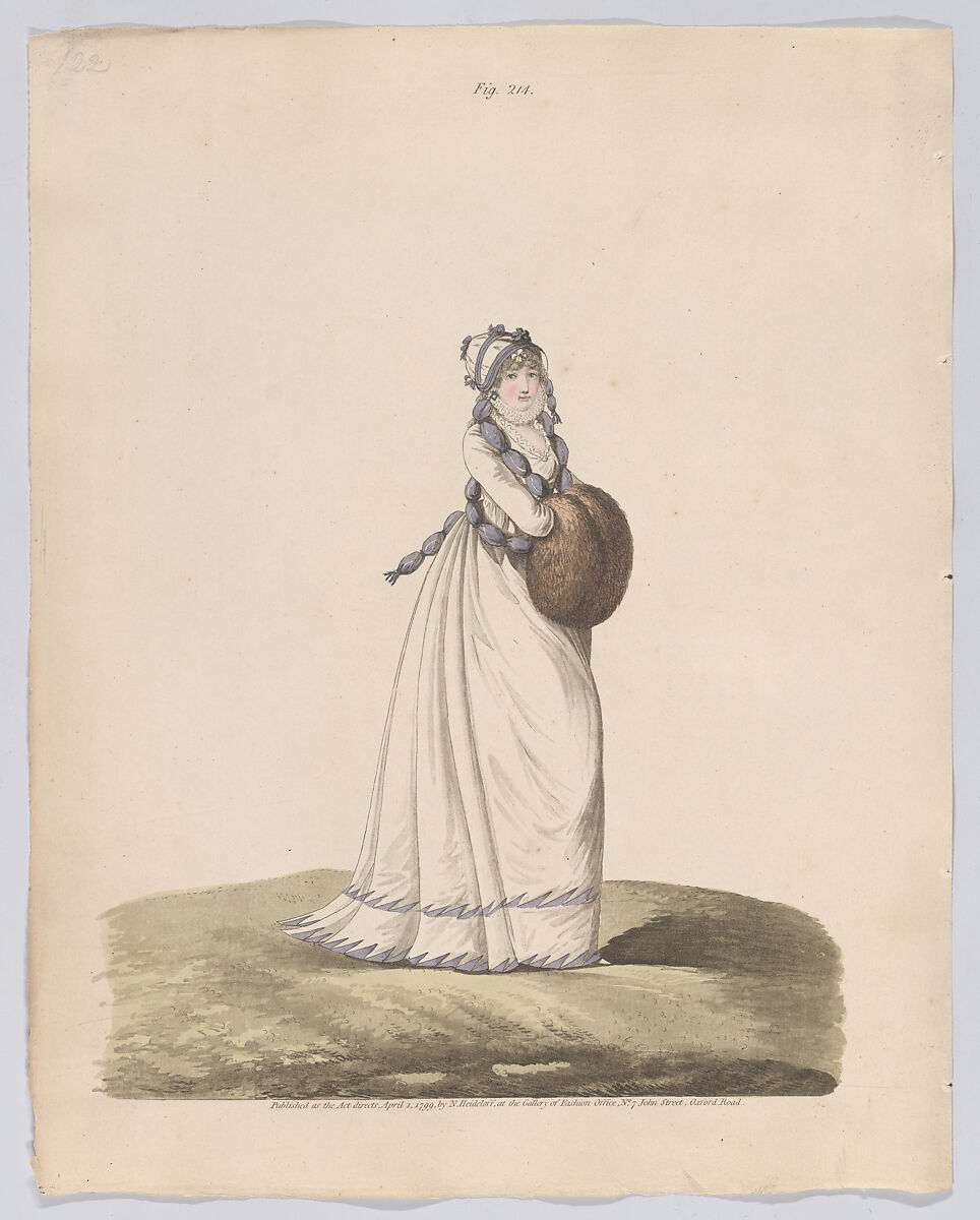 Gallery of Fashion, vol. VI: April 1 1799 - March 1 1800, Nicolaus Heideloff (German, Stuttgart 1761–1837 The Hague), Illustrations: etching and engraving (hand colored) 