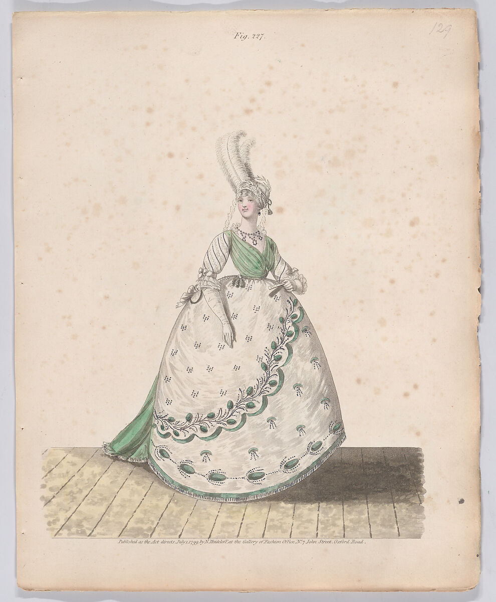 Gallery of Fashion, vol. VI: April 1 1799 - March 1 1800, Nicolaus Heideloff (German, Stuttgart 1761–1837 The Hague), Illustrations: etching and engraving (hand colored)