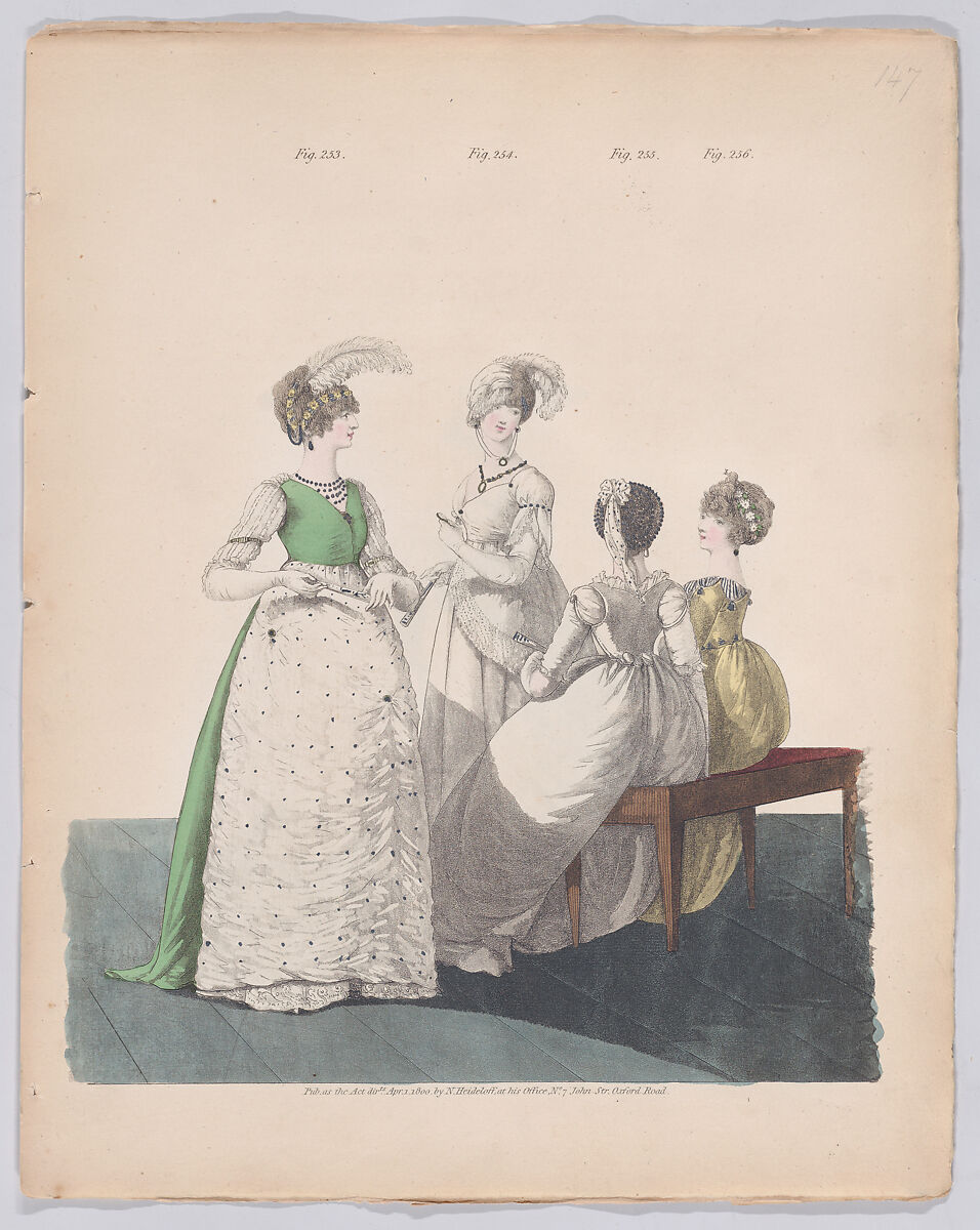 Gallery of Fashion, vol. VII: April 1 1800 - March 1 1801, Nicolaus Heideloff (German, Stuttgart 1761–1837 The Hague), Illustrations: etching and engraving (hand colored)