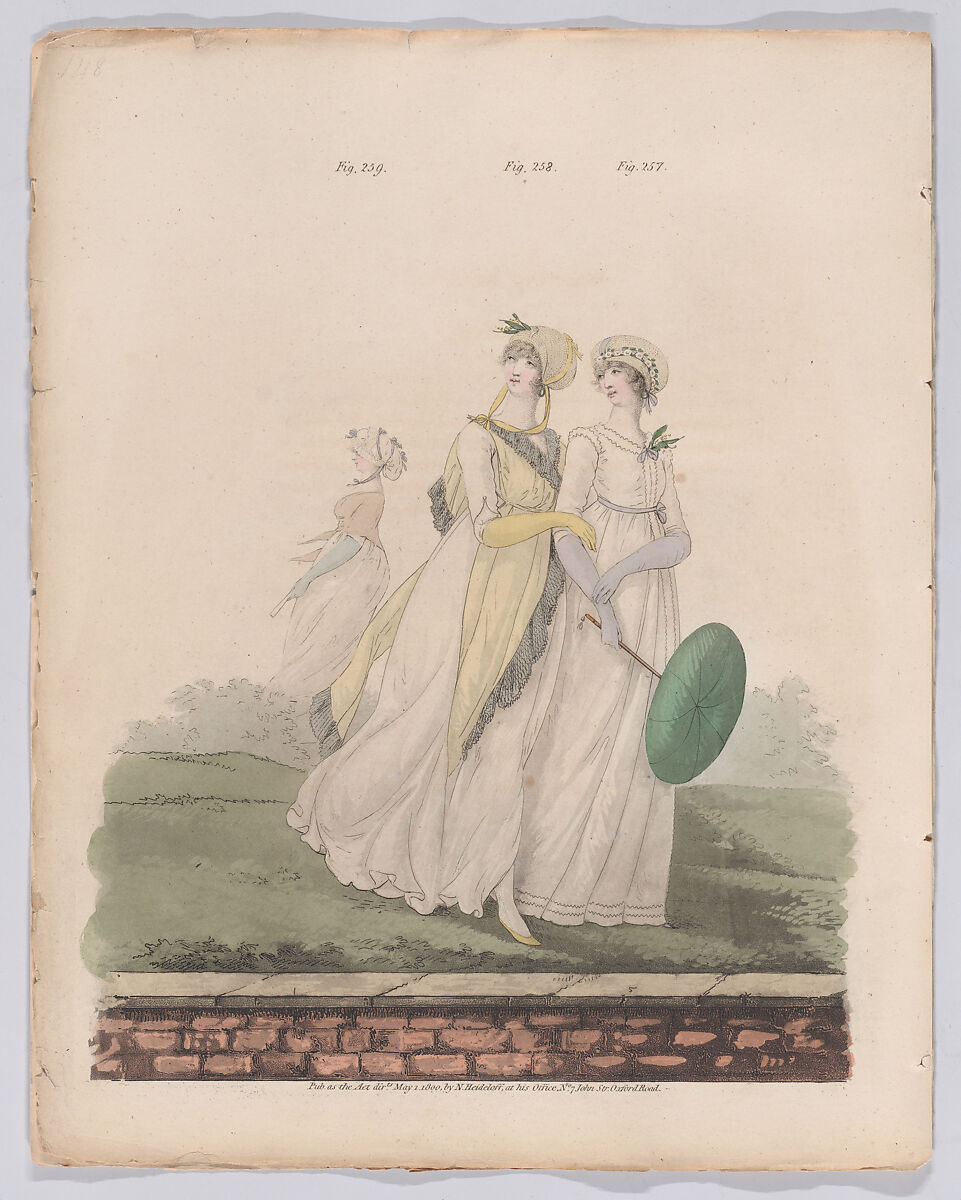 Gallery of Fashion, vol. VII: April 1 1800 - March 1 1801, Nicolaus Heideloff (German, Stuttgart 1761–1837 The Hague), Illustrations: etching and engraving (hand colored)