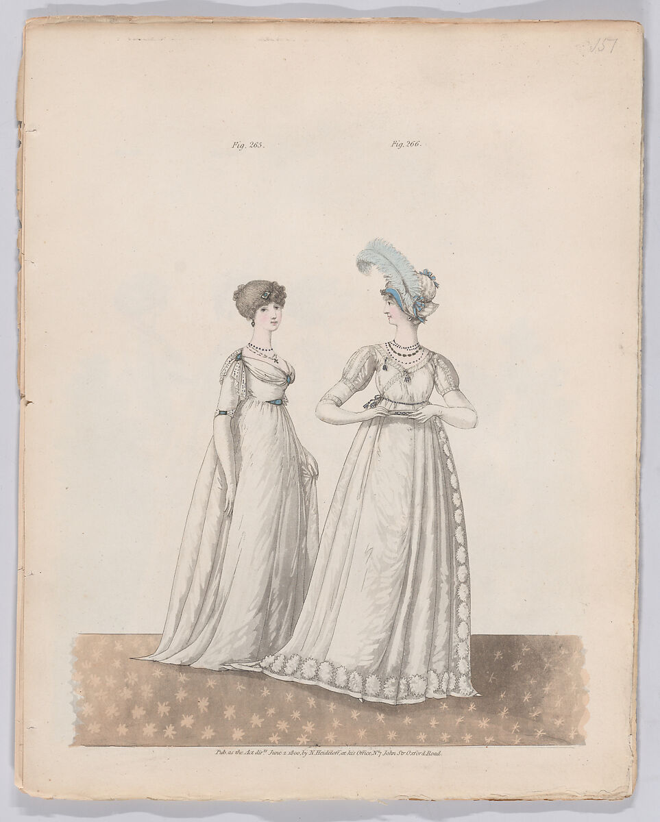 Gallery of Fashion, vol. VII: April 1 1800 - March 1 1801, Nicolaus Heideloff (German, Stuttgart 1761–1837 The Hague), Illustrations: etching and engraving (hand colored)
