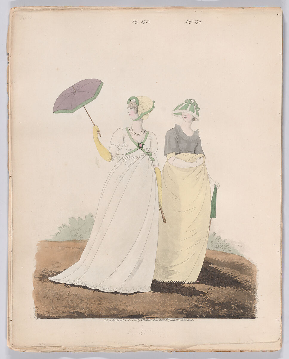 Gallery of Fashion, vol. VII: April 1 1800 - March 1 1801, Nicolaus Heideloff (German, Stuttgart 1761–1837 The Hague), Illustrations: etching and engraving (hand colored)