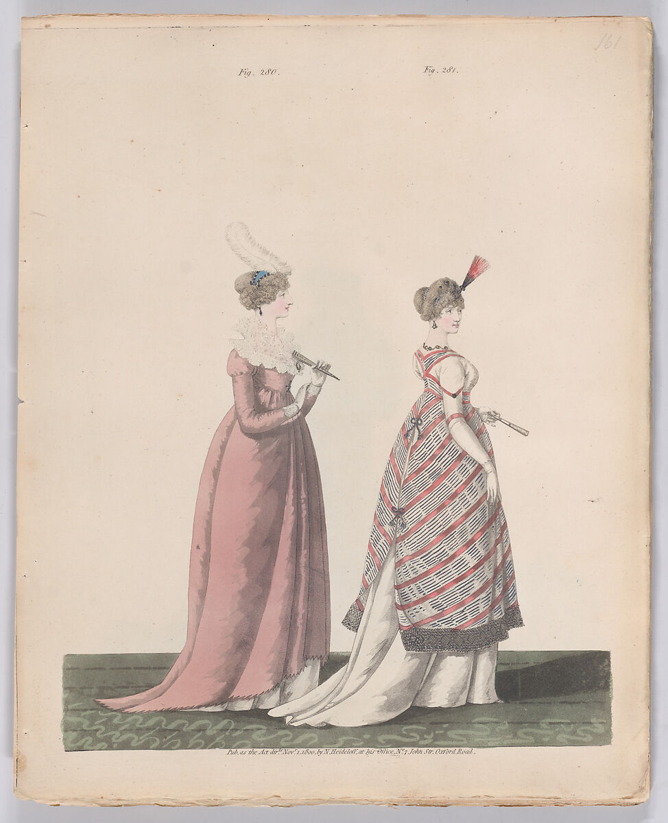 Gallery of Fashion, vol. VII: April 1 1800 - March 1 1801, Nicolaus Heideloff (German, Stuttgart 1761–1837 The Hague), Illustrations: etching and engraving (hand colored)