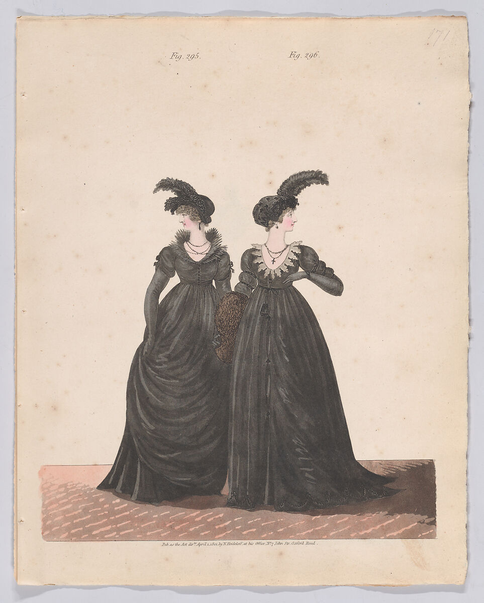 Gallery of Fashion, vol. VIII (April 1, 1801 - March 1 1802), Nicolaus Heideloff (German, Stuttgart 1761–1837 The Hague), Illustrations: etching and engraving (hand colored)