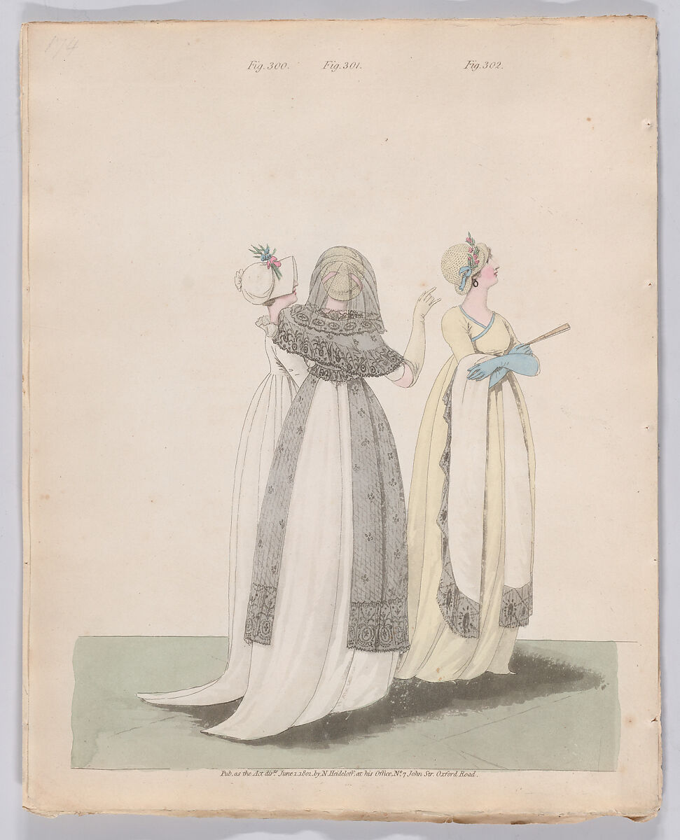 Gallery of Fashion, vol. VIII (April 1, 1801 - March 1 1802), Nicolaus Heideloff (German, Stuttgart 1761–1837 The Hague), Illustrations: etching and engraving (hand colored)