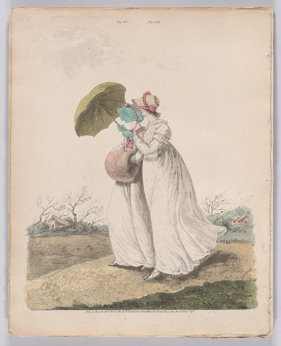 Gallery of Fashion, vol. VIII (April 1, 1801 - March 1 1802), Nicolaus Heideloff (German, Stuttgart 1761–1837 The Hague), Illustrations: etching and engraving (hand colored)