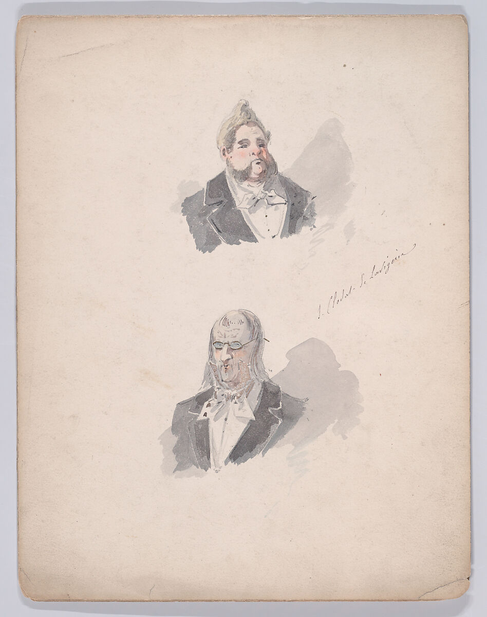 Portfolio of Characters and Types, Samuel Marie Clédat de Lavigerie (French, 1846–?), Graphite, pen and ink, watercolor, gouache, and metallic paint
