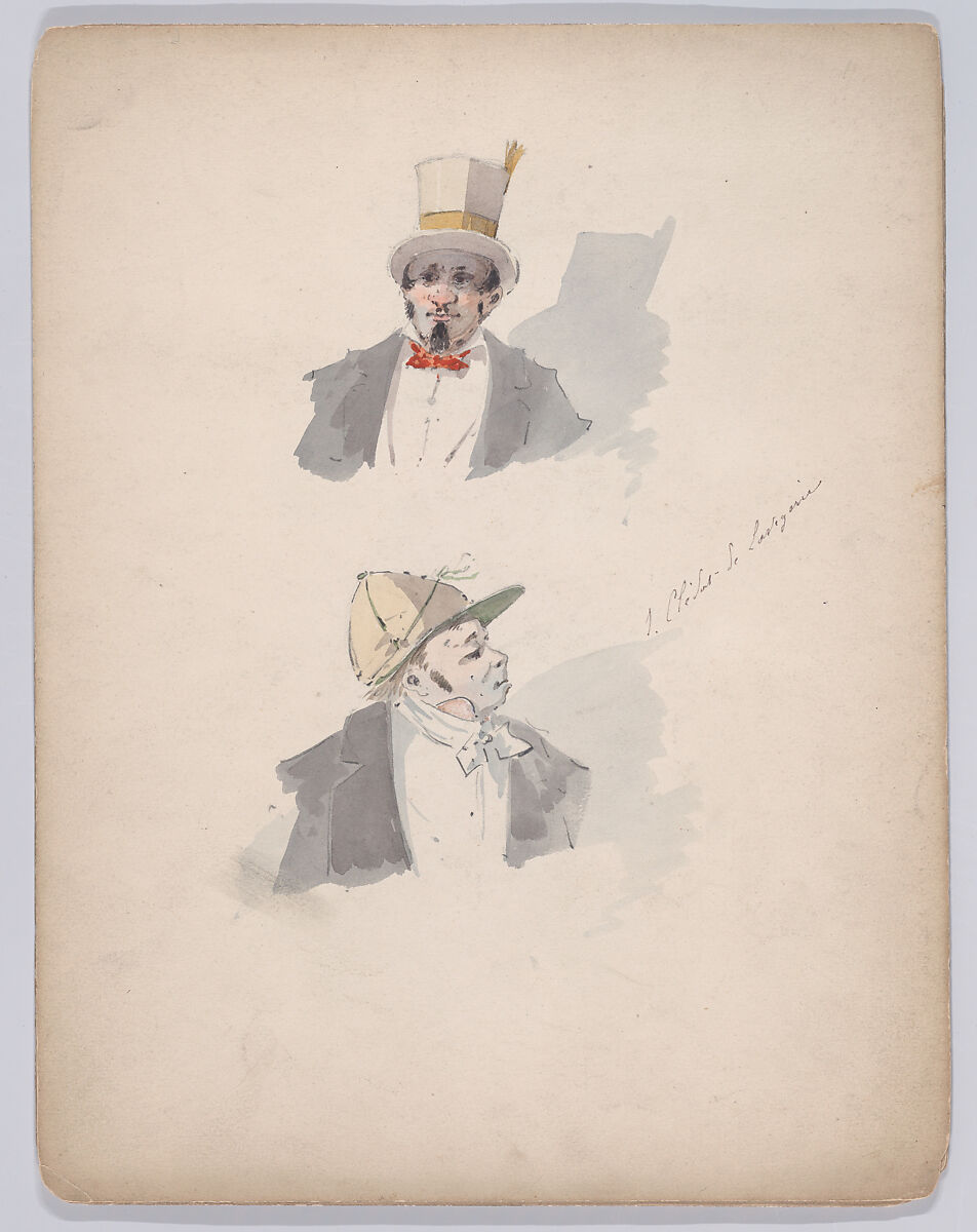 Portfolio of Characters and Types, Samuel Marie Clédat de Lavigerie (French, 1846–?), Graphite, pen and ink, watercolor, gouache, and metallic paint