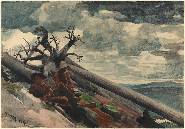 Burnt Mountain, Winslow Homer (American, Boston, Massachusetts 1836–1910 Prouts Neck, Maine), Watercolor with graphite on wove paper, American 