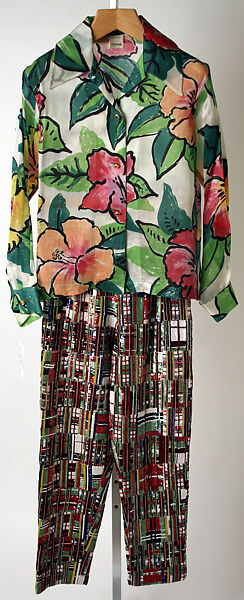 Ensemble, (a, b) Todd Oldham (American, born 1961), (a) silk; (b) cotton; (c, d) silk, American 