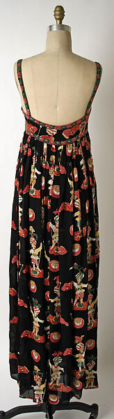 Ensemble, Todd Oldham (American, born 1961), (a, b) silk; (c, d) silk, leather, glass, American