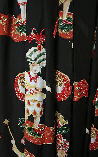 Ensemble, Todd Oldham (American, born 1961), (a, b) silk; (c, d) silk, leather, glass, American