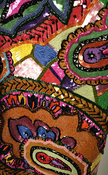 Ensemble, Todd Oldham (American, born 1961), (a) rayon, silk, plastic; (b) silk, leather, American