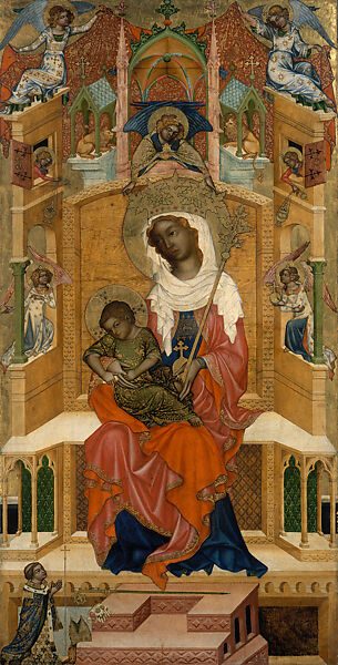 Virgin and Child Enthroned, Bohemian Painter (active Prague, 1340s), Oil(?) and gold on wood