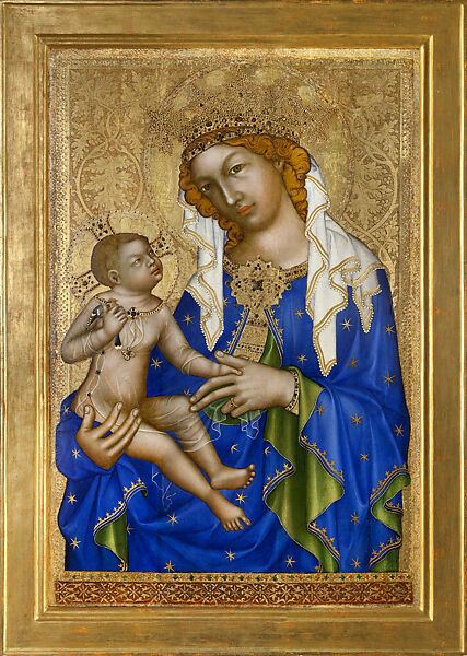 Virgin and Child Enthroned, Bohemian Painter (active Prague, 1340s), Oil(?) and gold on wood