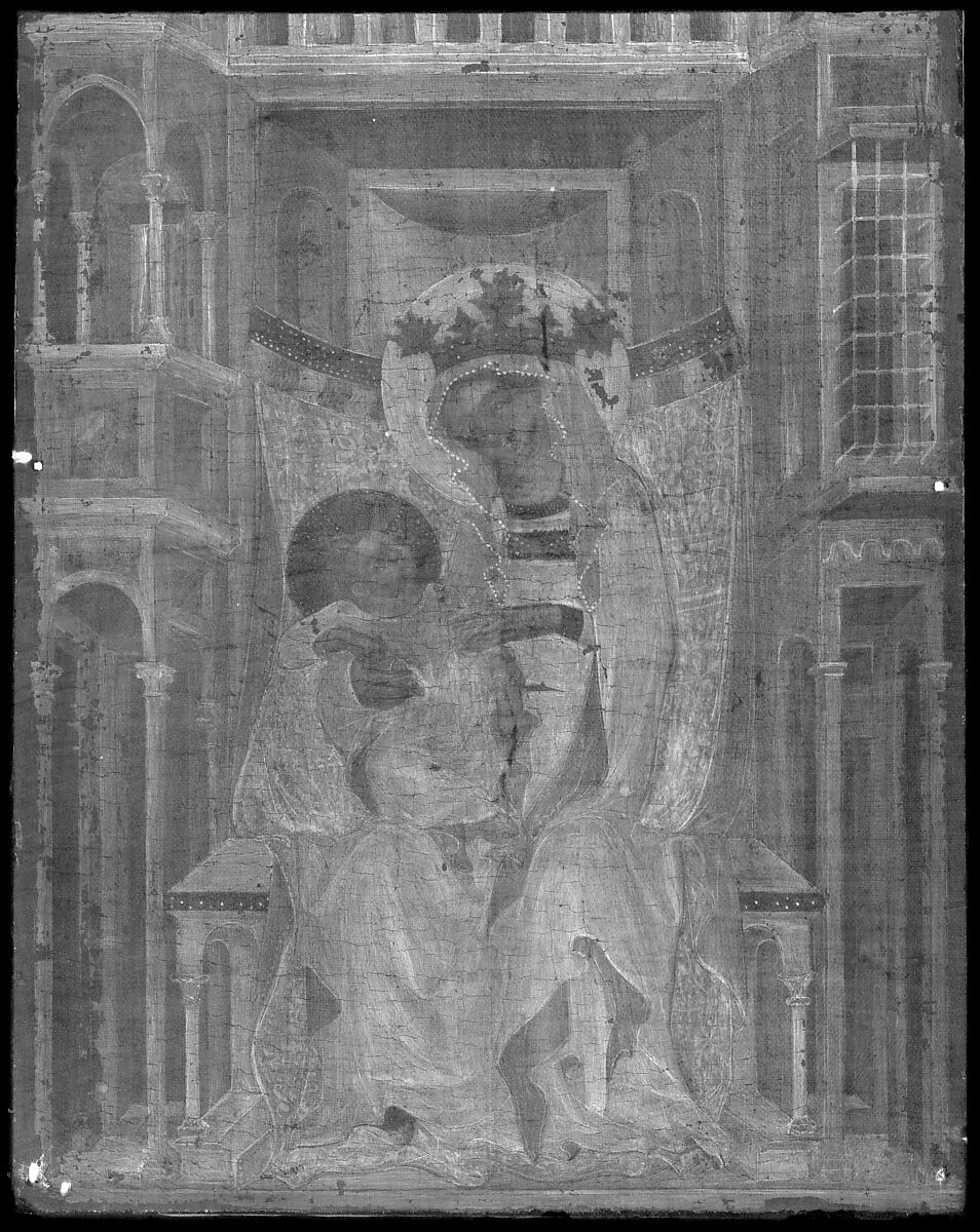 Virgin and Child Enthroned, Bohemian Painter (active Prague, 1340s), Oil(?) and gold on wood