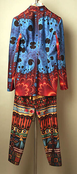 Ensemble, Todd Oldham (American, born 1961), (a, c) polyester, lycra; (b) synthetic fiber, American