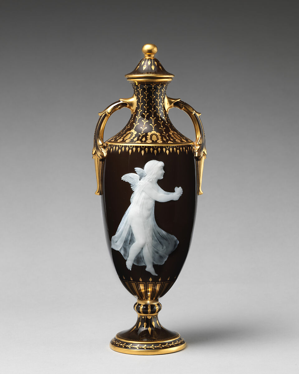 The Half and The Whole (one of a pair), Minton(s) (British, Stoke-on-Trent, 1793–present), Bone china with pâte-sur-pâte decoration and gilding, British, Stoke-on-Trent, Staffordshire 