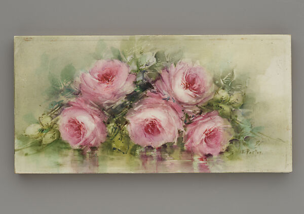 Bouquet of Roses, Charles Ethan Porter  American, Enamel on porcelain, American