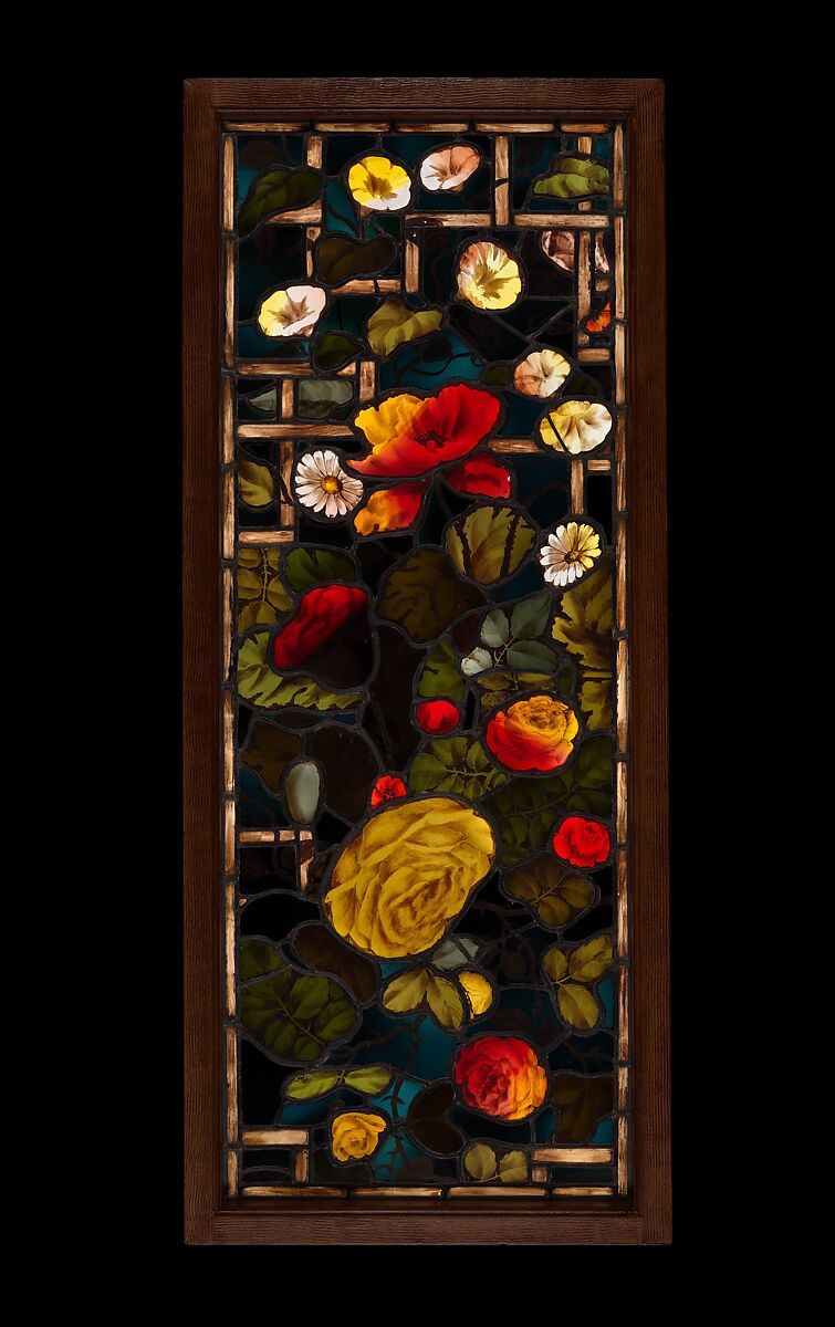 Stained glass window, Daniel Cottier (British, Glasgow, Scotland 1838–1891 Jacksonville, Florida), Leaded glass, American 