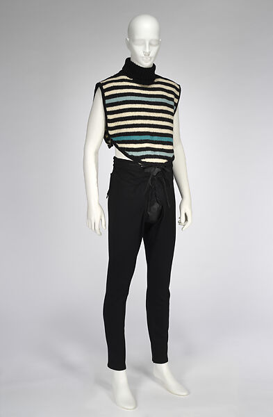 Ensemble, Walter Van Beirendonck (Belgian, born 1957), (a) wool, (b) wool, (c) wool, leather, Belgian