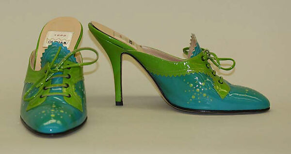 Ensemble, Todd Oldham (American, born 1961), (a–c) silk; (d, e) leather, plastic (vinyl), American