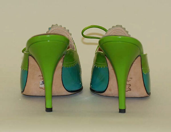 Ensemble, Todd Oldham (American, born 1961), (a–c) silk; (d, e) leather, plastic (vinyl), American