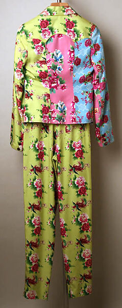 Ensemble, Todd Oldham (American, born 1961), (a–c) silk; (d, e) leather, plastic (vinyl), American