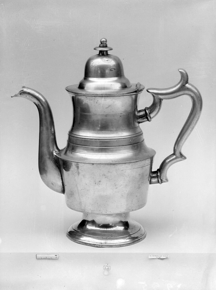Teapot, George Richardson (1782–1848), Pewter, American 