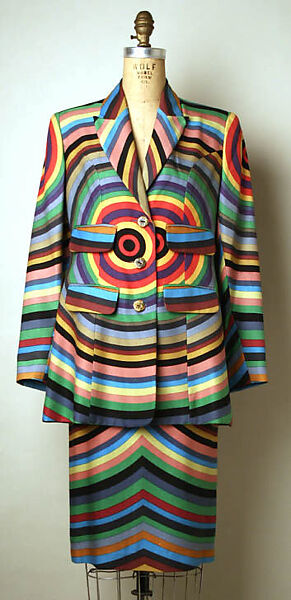 Ensemble, Todd Oldham (American, born 1961), (a, b) silk; (c, d) silk, leather, American 