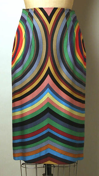 Ensemble, Todd Oldham (American, born 1961), (a, b) silk; (c, d) silk, leather, American