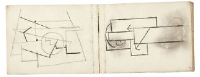 Notebook No. 26 (Study of Violins and Musical Instruments), Pablo Picasso  Spanish, Ink and graphite on perforated paper sheets bound in a notebook