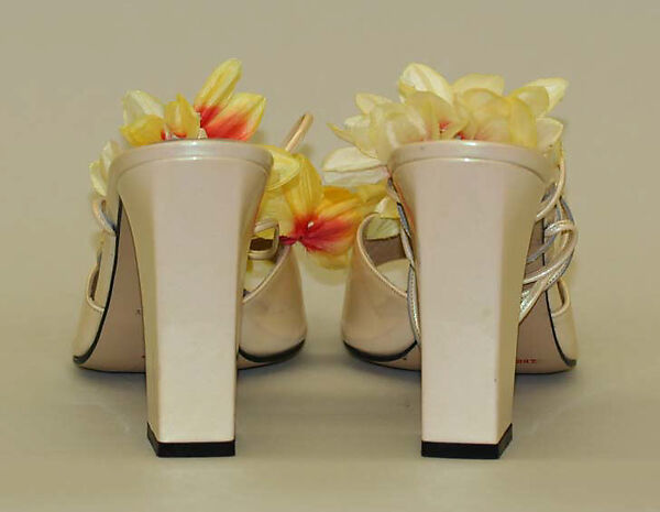 Ensemble, Todd Oldham (American, born 1961), (a) silk, linen, plastic; (b, c) leather, synthetic, American