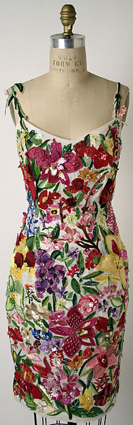 Ensemble, Todd Oldham (American, born 1961), (a) silk, linen, plastic; (b, c) leather, synthetic, American 