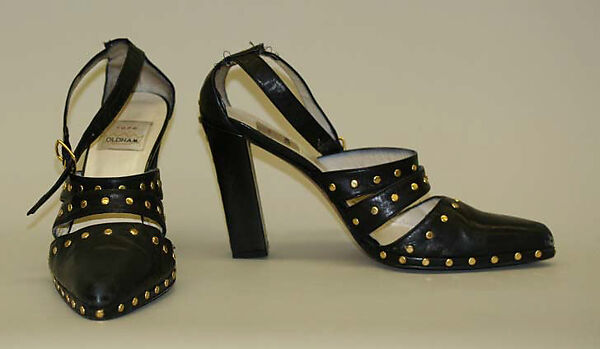 Ensemble, Todd Oldham (American, born 1961), (a) nylon/spandex blend, plastic; (b, c) leather, metal, American