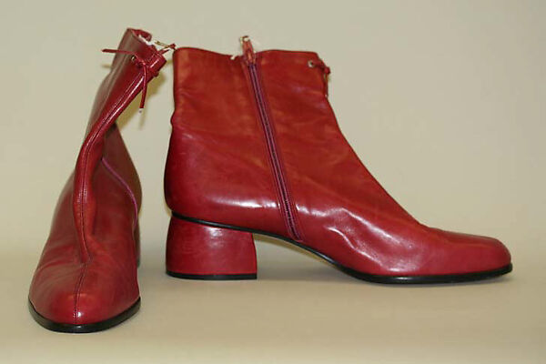 Ensemble, Todd Oldham (American, born 1961), (a) wool, synthetic; (b) wool; (c) silk; (d) rayon; (e, f) leather, American