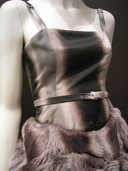 Evening ensemble, Todd Oldham (American, born 1961), (a) silk, rayon, acrylic; (b) silk, rayon; (c, d) silk, American