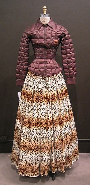 Evening ensemble, Todd Oldham (American, born 1961), (a) nylon; (b) cotton, rayon; (c, d) cotton, leather, American 