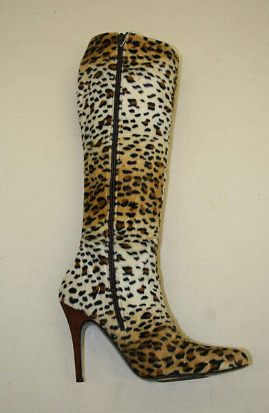 Evening ensemble, Todd Oldham (American, born 1961), (a) nylon; (b) cotton, rayon; (c, d) cotton, leather, American