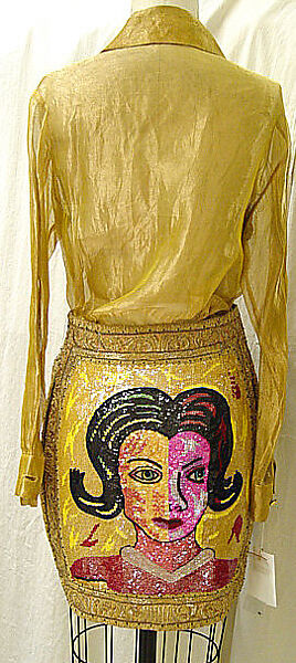 "Old Masters, New Mistress", Todd Oldham (American, born 1961), (a) synthetic; (b) silk, plastic, American