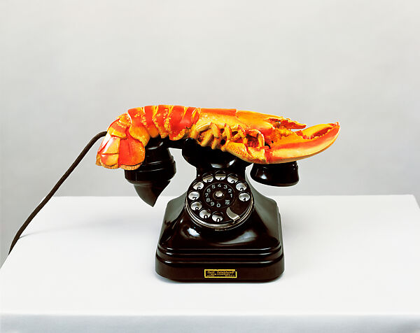 Téléphone-homard (Lobster Telephone), Salvador Dalí (Spanish, Figueres 1904–1989 Figueres), Steel, plaster, rubber, resin, and and paper 